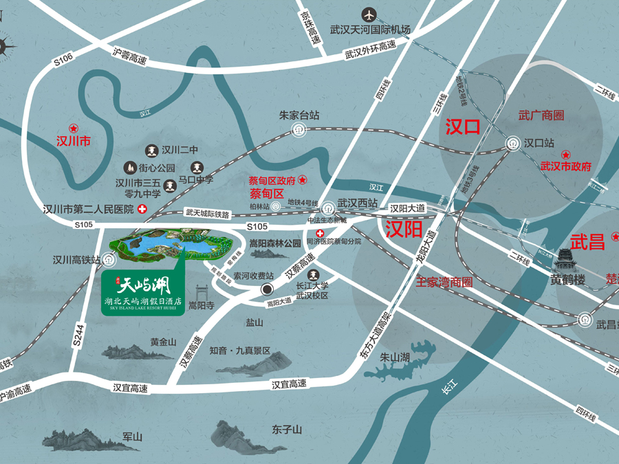 汉川天屿湖地图图片